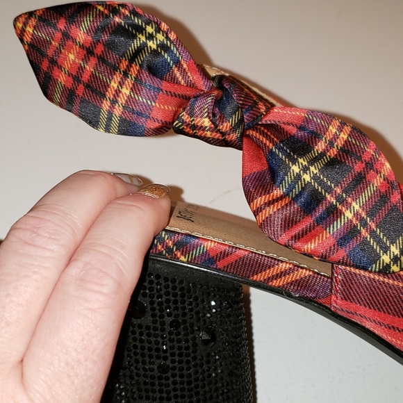 Torrid Betsey Johnson Plaid Chunky Heels - Picture 5 of 7